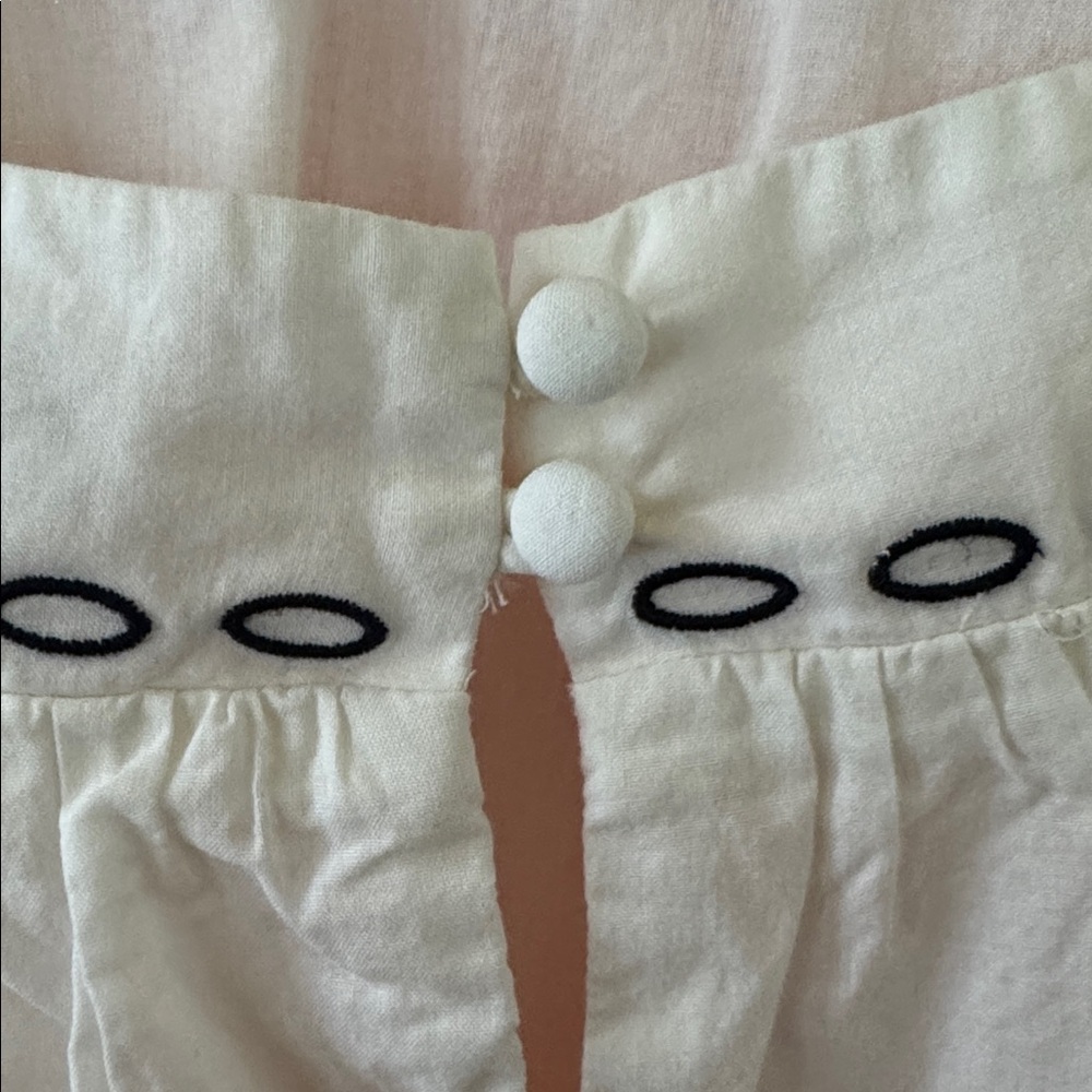 J.Crew Embroidered Tank with Pom Poms size 6 - Picture 4 of 7